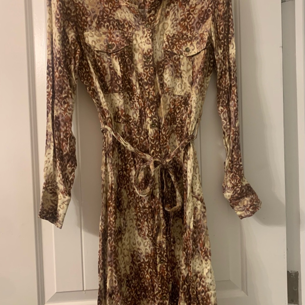 Stylish Brown and Cream Women's Dress